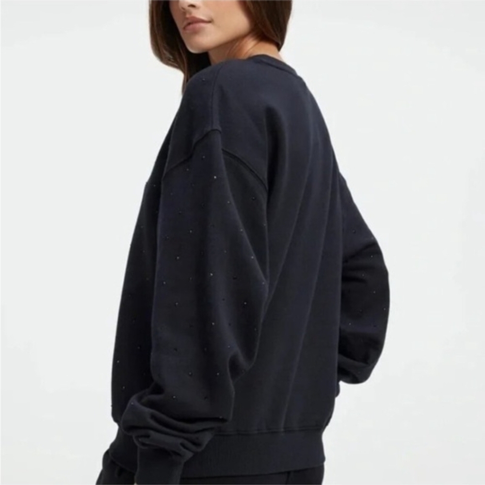 NWT Good American 'Scorpio' Rhinestone Crewneck Sweatshirt - Picture 3 of 7